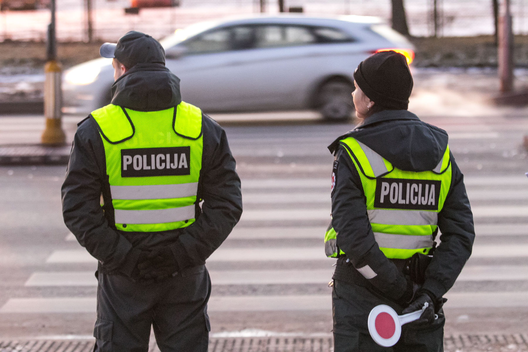 Policijos akcija prie pėsčiųjų perejų