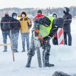 Traktoriaus traukimo operacija iš Lampėdžių ežero