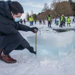 Traktoriaus traukimo operacija iš Lampėdžių ežero