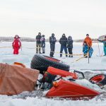 Traktoriaus traukimo operacija iš Lampėdžių ežero