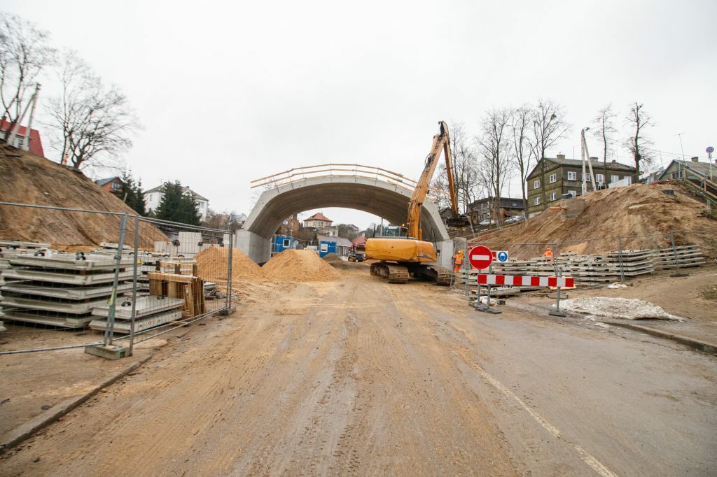 Viaduko statybos R. Kalpoko gatvėje