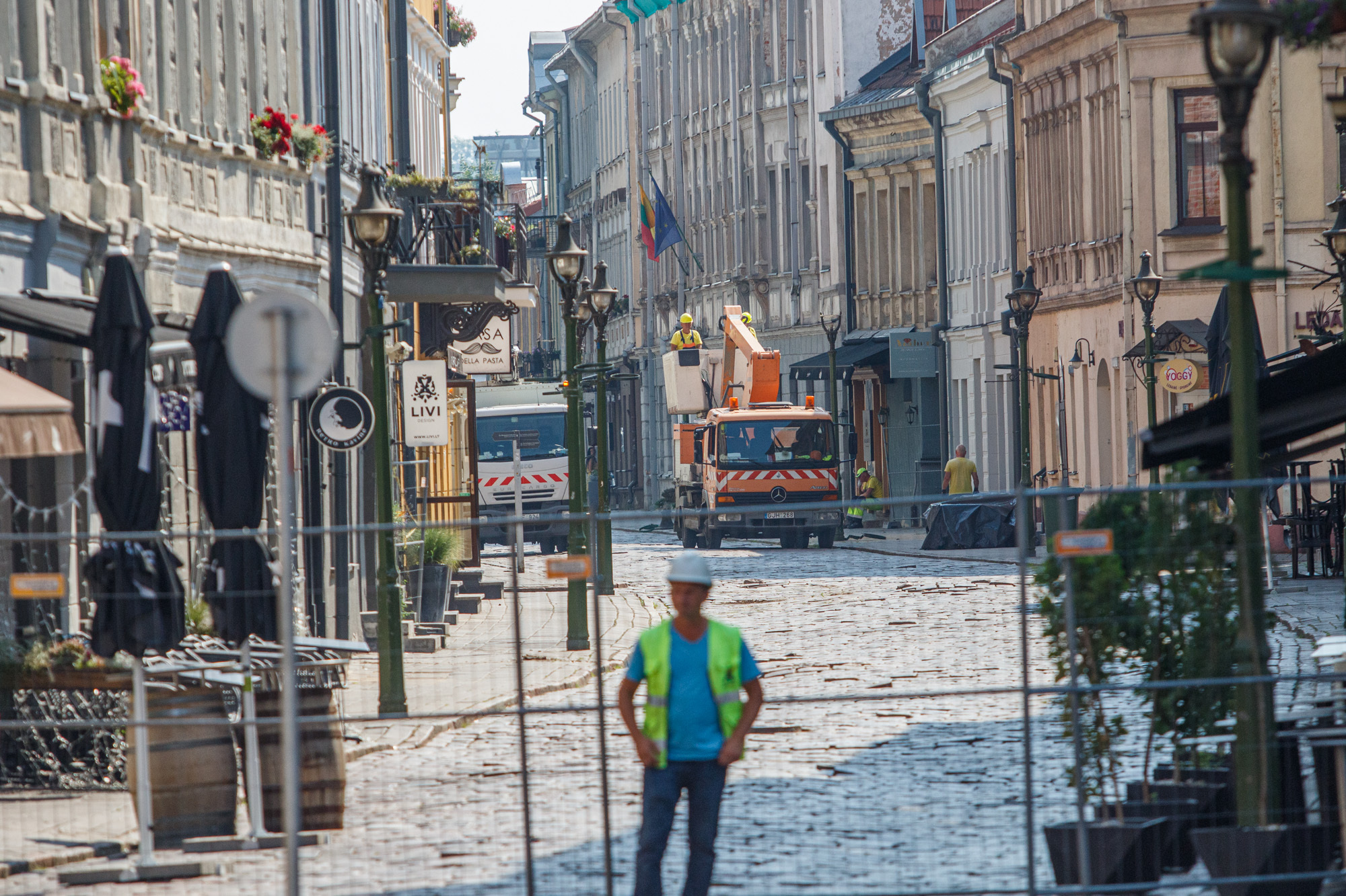 Uždaryta Vilniaus gatvė