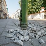 Uždaryta Vilniaus gatvė