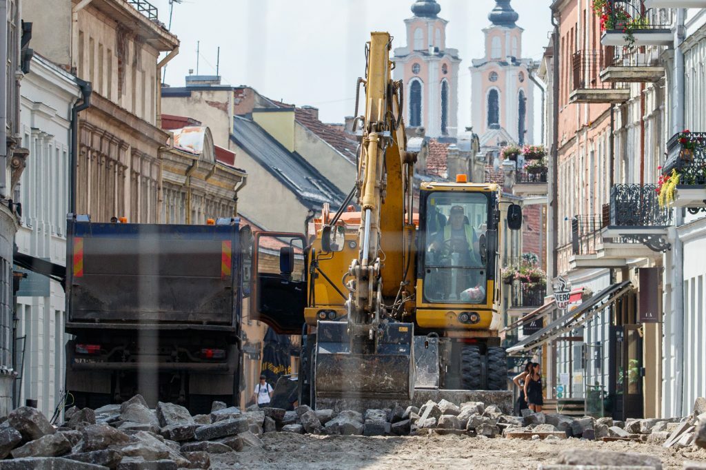 Rekonstruojama Vilniaus gatvė