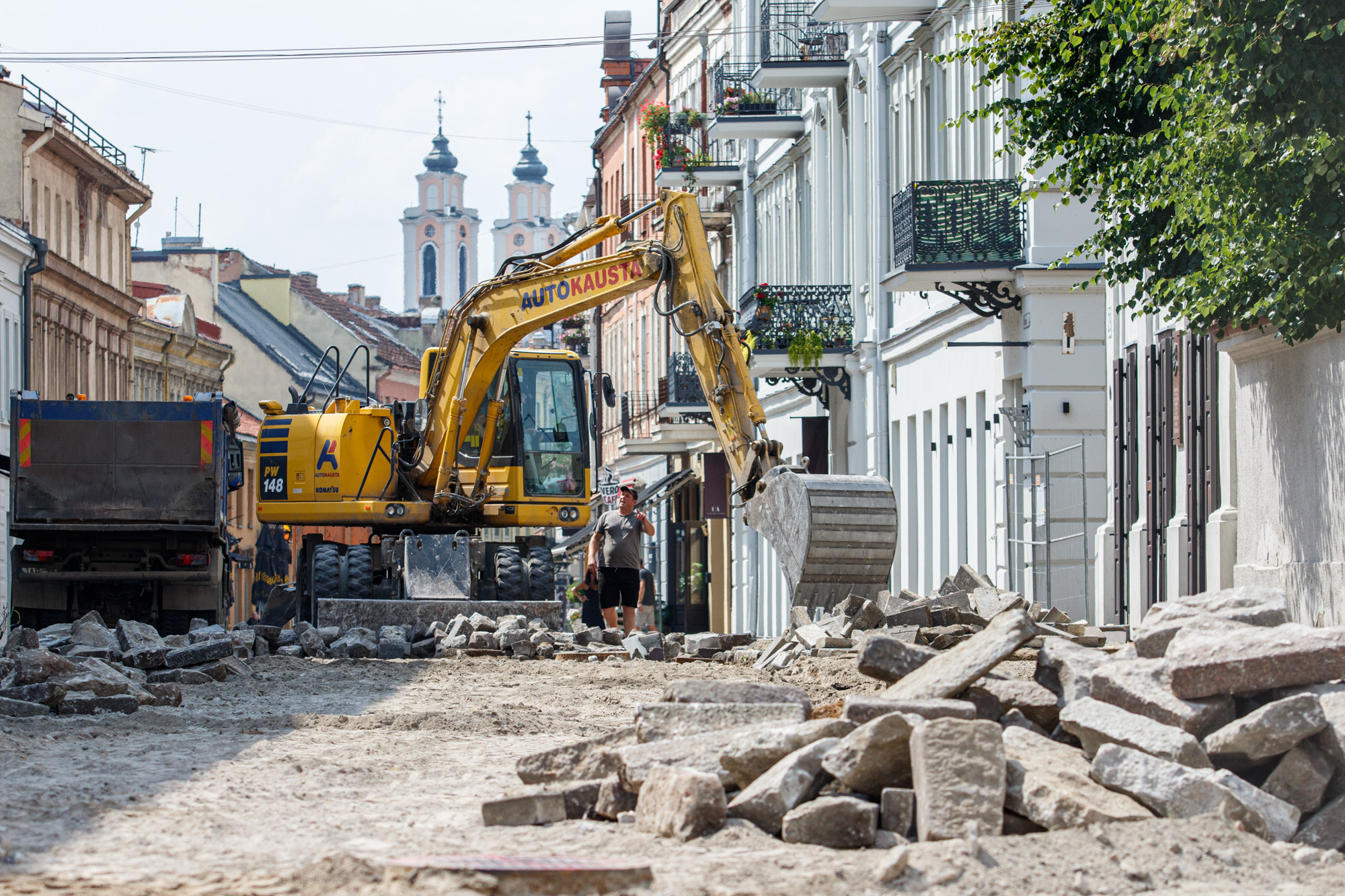 Rekonstruojama Vilniaus gatvė