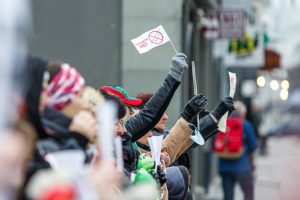 Protestas prieš vaikų skiepijimą