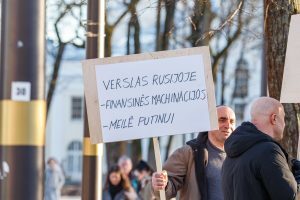 Protestas prieš Matijošaičių verslą Rusijoje