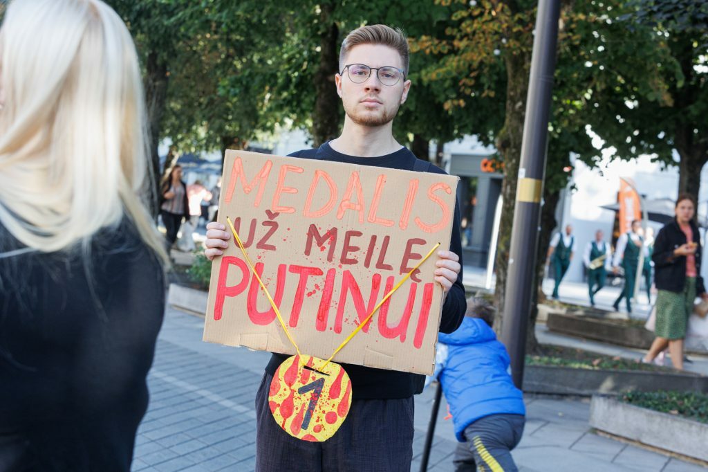 Protestas prie Matijošaičių verslą Rusijoje