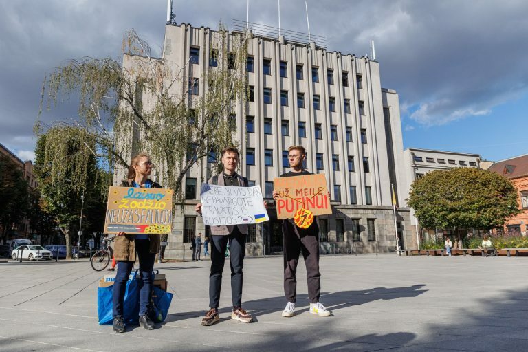 Protestas prie Matijošaičių verslą Rusijoje