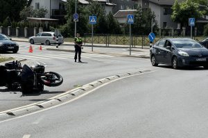 Motociklo avarija Šilainiuose / „Kas vyksta Kaune“ nuotr.