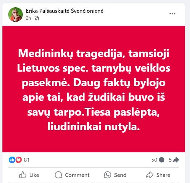 Erika Švenčionienė / „Facebook“