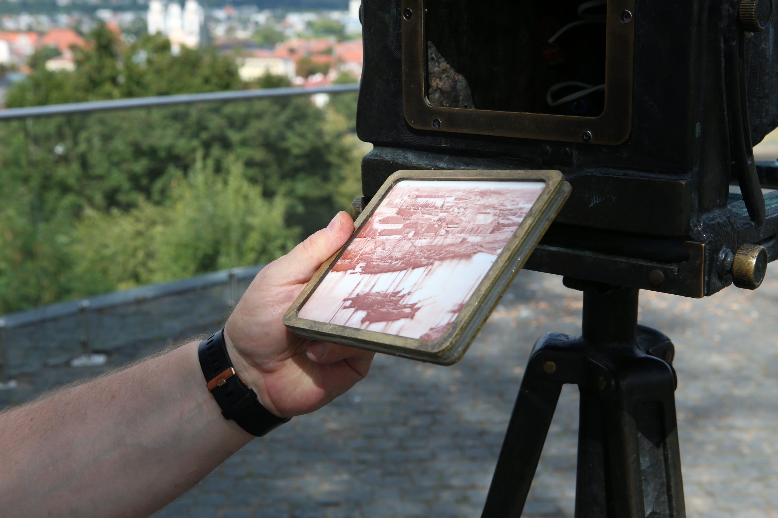 L. Šiupšinsko kūrinys „Pirmoji Kauno fotografija“ / M. Patašiaus nuotr.