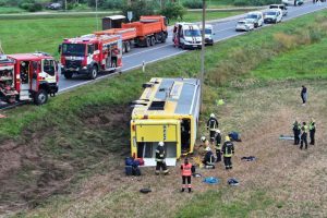 Autobuso avarija Šakių rajone / „Jurbarko šviesa“ nuotr.