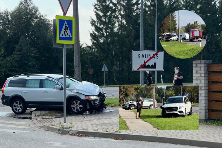 Avarija Veiverių g. / Skaitytojo nuotr.