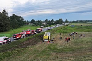 Autobuso avarija Šakių rajone / „Jurbarko šviesa“ nuotr.