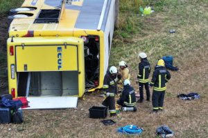 Autobuso avarija Šakių rajone / „Jurbarko šviesa“ nuotr.