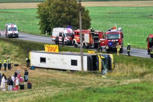 Autobuso avarija Šakių rajone / „Jurbarko šviesa“ nuotr.