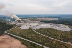 Gaisras Lapių sąvartyne / R. Tenio nuotr.