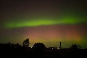 Ketvirtadienio vakarą kauniečiai fiksavo šiaurės pašvaistę / Skaitytojų nuotr.