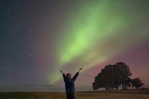 Ketvirtadienio vakarą kauniečiai fiksavo šiaurės pašvaistę / Skaitytojų nuotr.